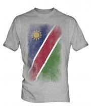 Namibia Faded Flag Mens T-Shirt