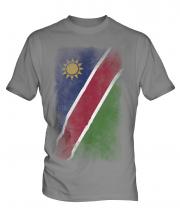 Namibia Faded Flag Mens T-Shirt