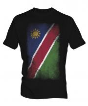 Namibia Faded Flag Mens T-Shirt
