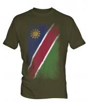 Namibia Faded Flag Mens T-Shirt