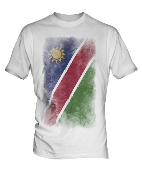 Namibia Faded Flag Mens T-Shirt