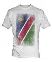 Namibia Faded Flag Mens T-Shirt