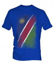 Namibia Faded Flag Mens T-Shirt