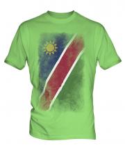 Namibia Faded Flag Mens T-Shirt