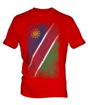 Namibia Faded Flag Mens T-Shirt