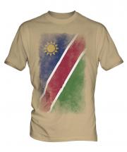 Namibia Faded Flag Mens T-Shirt