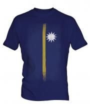 Nauru Faded Flag Mens T-Shirt