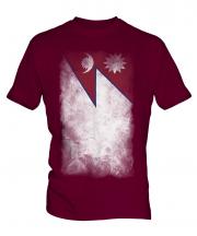 Nepal Faded Flag Mens T-Shirt