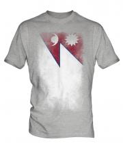 Nepal Faded Flag Mens T-Shirt