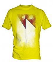 Nepal Faded Flag Mens T-Shirt