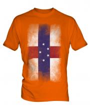 Netherlands Antilles Faded Flag Mens T-Shirt