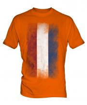 Netherlands Faded Flag Mens T-Shirt