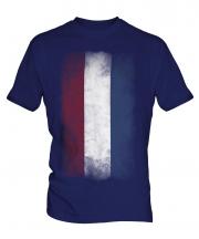 Netherlands Faded Flag Mens T-Shirt
