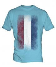 Netherlands Faded Flag Mens T-Shirt