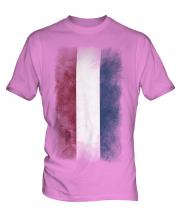 Netherlands Faded Flag Mens T-Shirt