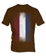 Netherlands Faded Flag Mens T-Shirt