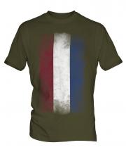 Netherlands Faded Flag Mens T-Shirt