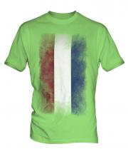 Netherlands Faded Flag Mens T-Shirt