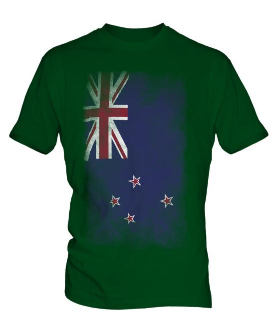 New Zealand Faded Flag Mens T-Shirt