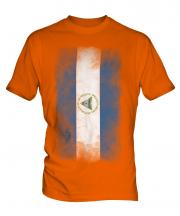 Nicaragua Faded Flag Mens T-Shirt