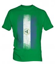 Nicaragua Faded Flag Mens T-Shirt