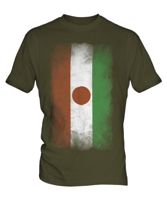 Niger Faded Flag Mens T-Shirt