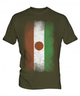 Niger Faded Flag Mens T-Shirt