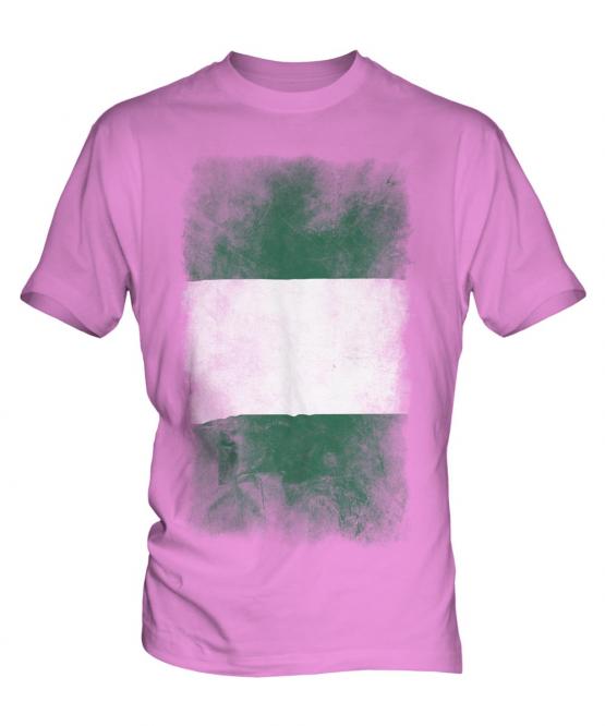 Nigeria Faded Flag Mens T-Shirt