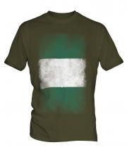 Nigeria Faded Flag Mens T-Shirt