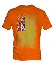 Niue Faded Flag Mens T-Shirt