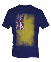 Niue Faded Flag Mens T-Shirt