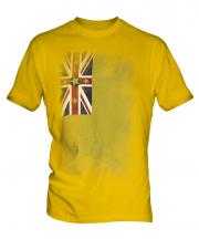 Niue Faded Flag Mens T-Shirt