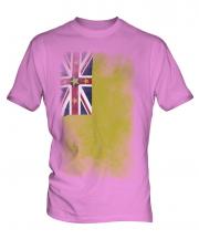 Niue Faded Flag Mens T-Shirt