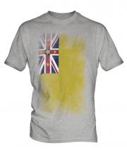 Niue Faded Flag Mens T-Shirt