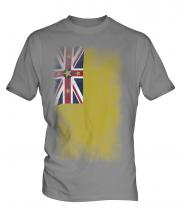 Niue Faded Flag Mens T-Shirt