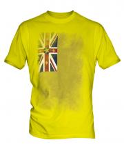 Niue Faded Flag Mens T-Shirt