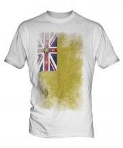 Niue Faded Flag Mens T-Shirt