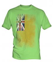 Niue Faded Flag Mens T-Shirt