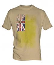 Niue Faded Flag Mens T-Shirt