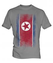 North Korea Faded Flag Mens T-Shirt