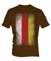 North Ossetia Faded Flag Mens T-Shirt