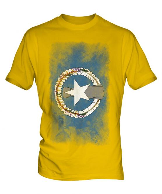 Northern Mariana Islands Faded Flag Mens T-Shirt