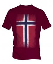 Norway Faded Flag Mens T-Shirt