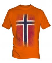 Norway Faded Flag Mens T-Shirt