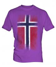 Norway Faded Flag Mens T-Shirt