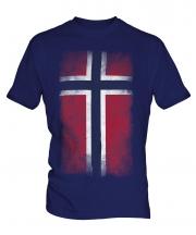 Norway Faded Flag Mens T-Shirt