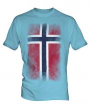 Norway Faded Flag Mens T-Shirt