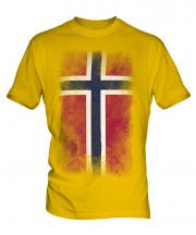 Norway Faded Flag Mens T-Shirt
