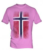 Norway Faded Flag Mens T-Shirt