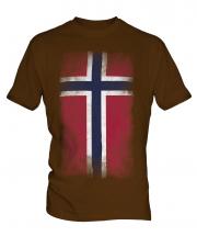 Norway Faded Flag Mens T-Shirt